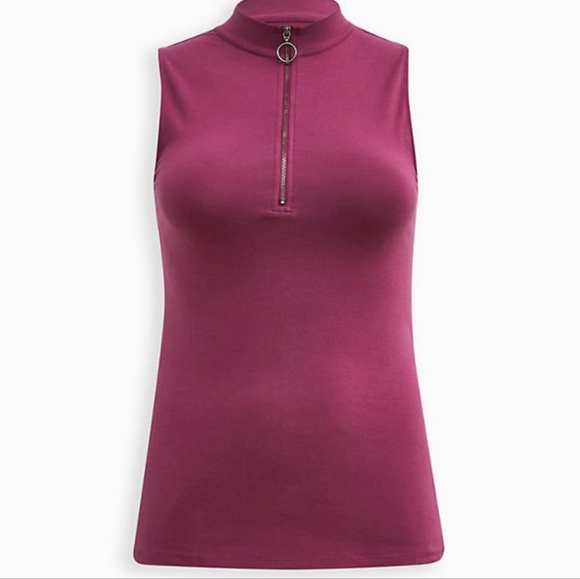 NWT Torrid Foxy Mock Neck Zip Up Tank Size 3 - Picture 3 of 4